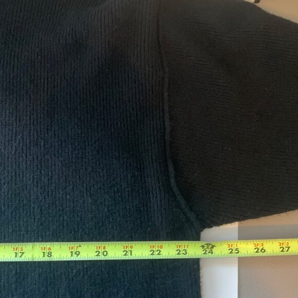 Free People Med Black Turtleneck Soft Sweater Oversized Relaxed Boxy Chunky - Picture 5 of 7